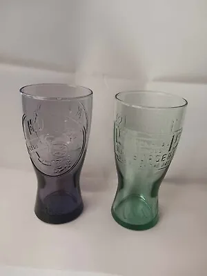 Vintage Mcdonalds Collector Drinking Glasses 19481961 Green And Blue • $17.99