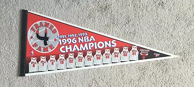 1996 Chicago Bulls NBA Champions Framed 4 Fame 30  Jersey Pennant Jordan Pippen • $14.99