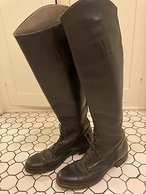 Vintage Dehner’s Black Leather Riding Boots Made In USA Women’s 8.5 C /US 9.5 W • $150