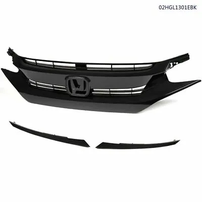 Fit For 2016-2018 HONDA CIVIC  Mesh Grille Front Hood Grille Factory Style New • $54.49