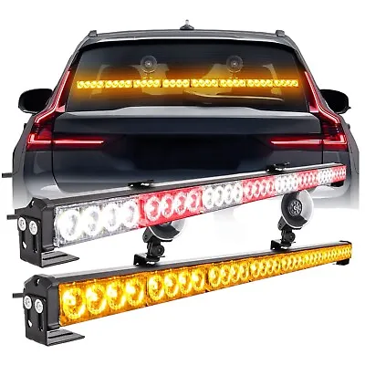 35.5” Traffic Advisor Strobe Light Bar Hazard Warning Emergency 32 LE 13ft Cords • $42.89