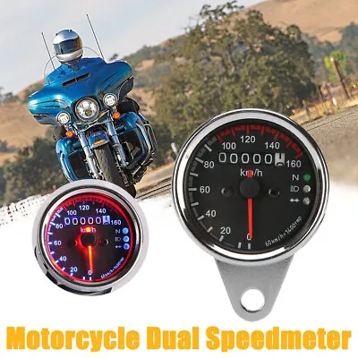 Motorcycle LED Speedometer Gauge 12V Black For Suzuki Intruder 700 VS700GLF GL • $23.99