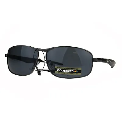 Xloop Polarized Lens Sunglasses Mens Rectangular Spring Hinge Frame • $12.95