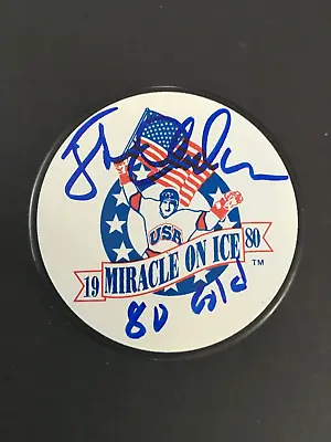 Jack O'calahan Autographed  Miracle On Ice Puck   J.s.a. Authenticated • $59.95