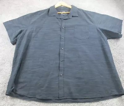 DBK Lowes Shirt 9XL Short Sleeve Button Up Collared Mens Black Cotton • $29.99