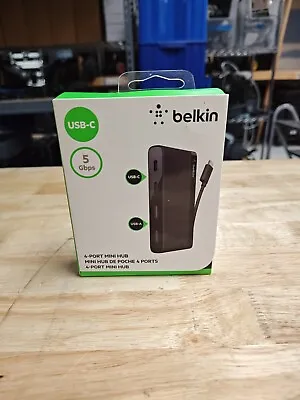 Belkin USB-C 5Gbps 4-Port Mini Hub With Two USB-C & Two USB-A Ports • $24.99