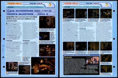 £1.49 • Buy Rikers Quarters - USS Enterprise NCC-1701-D - Star Trek Fact File Page