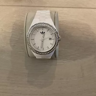 Adidas Watch AD2033 White W/Crystals And New Battery • $19.99