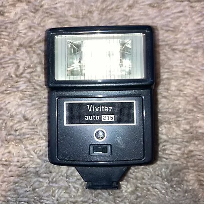 Vintage Vivitar Auto 215 Camera Flash Attachment  **UNTESTED ** Ships Next Day • $8