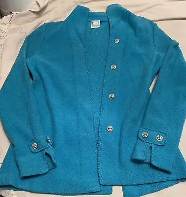 MRKDesign By MadeleineTurquoise Blue Blazer/jacket Rhinestones Lightweight 4 • $40