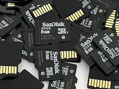 Lot Of 100 Sandisk Brand 8GB MicroSD Memory Cards 8 GB These Are 100% Genuine!!! • $170