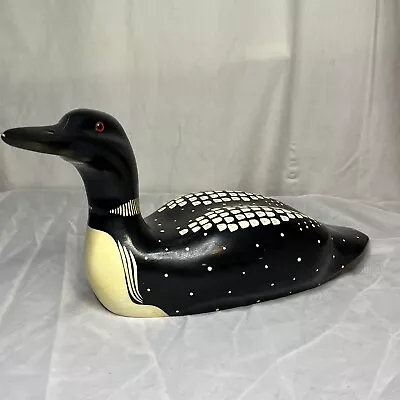 Vintage Original Carving Country Traditions Ron Sadler Wood Loon Decoy Duck • $40