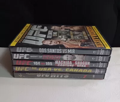 5x UFC Ultimate Fighting Championship DVD Lot - Hits 1 58 104 105 2010 146 • $18.95