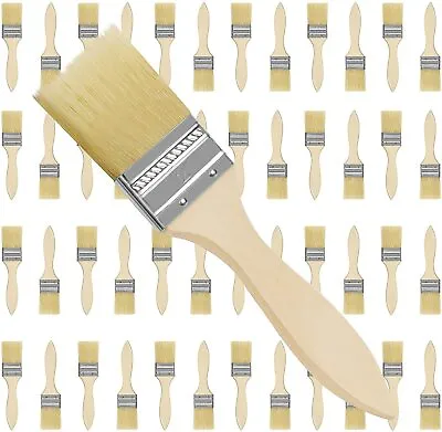 48 X Chip Paint Brushes With Fine Bristles For DIY Decorating & Fence Painting • £29.99