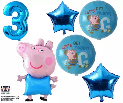 £2.99 • Buy Large Peppa Pig Balloon And George Birthday Party Foil Balloons UK 