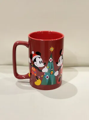 New Disney Store Mickey & Minnie Mouse & Pluto Christmas Mug Cup Bnwt • £17.99