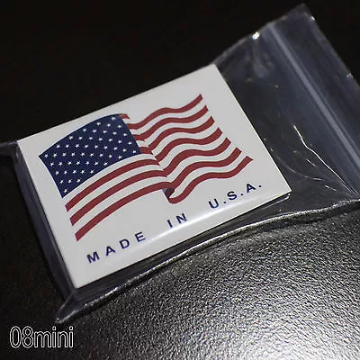 100 Pcs 2  X 1.5  MADE IN USA AMERICA US FLAG SHIPPING PACKING STICKER LABEL • $7.98