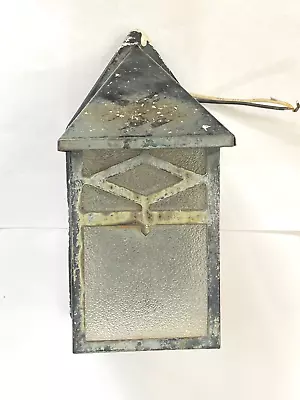 Vintage Outdoor Light Fixture Gothic Arts And Craft  • $44.95