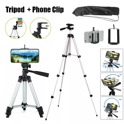 Professional Camera Tripod Stand Phone Holder Clip For Smartphone IPhone Samsung • $4.99