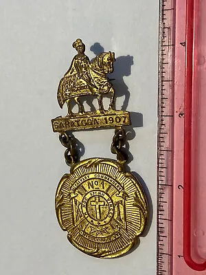 $65.99 • Buy In Hoc Signo Vinces Badge Saratoga 1907 - Cavalry Commander Knights Templar