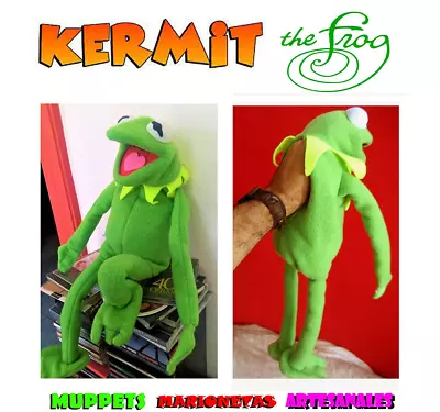 KERMIT Rana Rene MUPPET JUGUETE ARTESANAL PELUCHE PUPPET TOY  ELMO BERT ERNIE Fx • $55