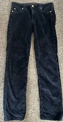 7 For All Mankind Women’s Blue Roxanne Corduroy Jeans Velvet W30 UK 12 RRP £239 • £29.99