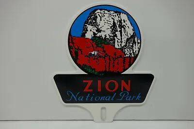 ZION NATIONAL PARK 5 1/2  HIGH BY 4 3/4  WIDE License Plate Topper. GREAT COLORS • $86