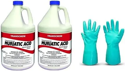 Sunbelt Chemicals 1 Gallon Muriatic Acid ( Pack Of 2) With Gloves • $47.99