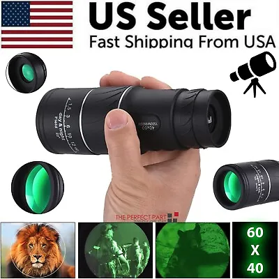 40X60 Monocular Binoculars With Night Vision BAK4 Prism High Power Waterproof • $13.49