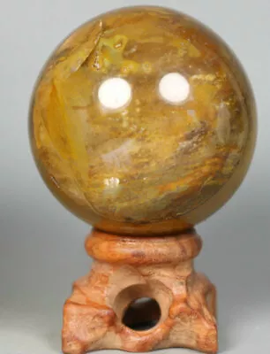 NATURAL Yellow PHANTOM MULTI-INCLUSIONS Rainbow CRYSTAL Polishing Sphere Ball • $15.99