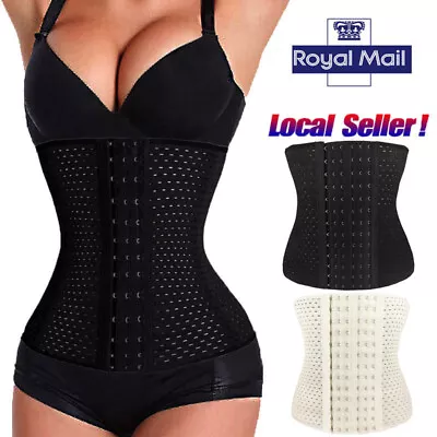 UK Breathable Waist Tummy Girdle Belt Body Shaper Trainer Control Corset Cincher • £5.57