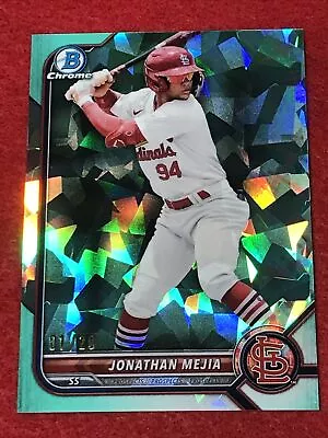 /20 Jonathan Mejia Aqua Refractor 2022 Bowman Draft Sapphire St. Louis Cardinals • $0.99