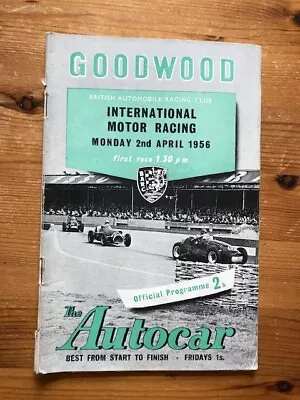 £15 • Buy Goodwood International Race Meeting Monday April 2nd 1956 Official Programme