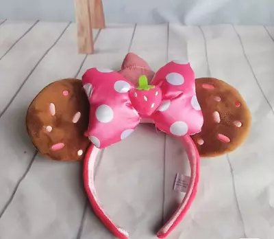 Disney Parks Munchlings Frozen Treats Strawberry Minnie Mouse Ear Headband • $14.55