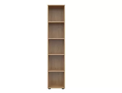 Slim Tall Bookcase Shelving Shelf Storage Office Unit Artisan Oak Effect Space • £134.95