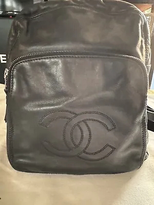 Vintage Chanel  Leather Pocket Backpack • $2290