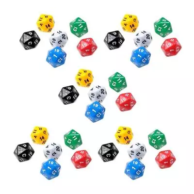 30Pcs 20-sided D20 Dices Bulk For Dragon Scales DND Board Casino Card Games • $24.84