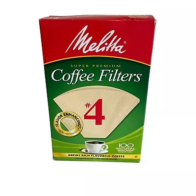 Melitta Super Premium No. 4 Coffee Paper Filter Natural Brown 100 Count • $6.11