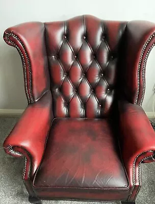 Chesterfield Type High Bscked Chair With Queen Anne Legs • £250