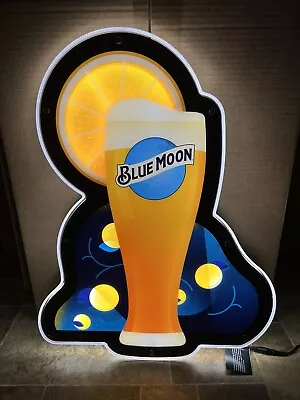 Blue Moon Beer Motion Moving Light Up LED Sign Game Room Bar Pub NEW • $324.99