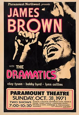 James Brown 13  X 19  Re-Print Music Concert Poster • $19.95