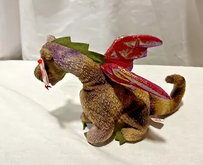 1998 Vintage Ty Beanie Baby Dragon Named  Scorch  Plush/stuffed Animal • $12.50