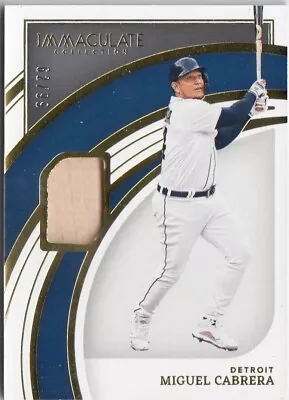 Miguel Cabrera /99 Tigers Game Used Baseball Bat 2022 Panini Immaculate Gold • $14.99