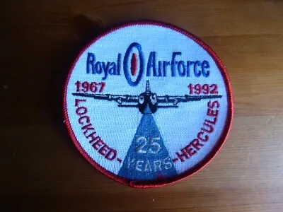 RAF Royal Air Force Lockheed Patch Hercules 25 Years 1967-92 Originial Badge UK • £14.46