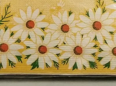 80 Vintage 1970s Valcour Paper Placemats UNOPENED Yellow With Daisy Flowers FUN! • $9.99