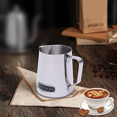 $10.99 • Buy Stainless Steel Milk Frothing Pitcher Coffee Craft Mug Espresso Cup &Thermometer