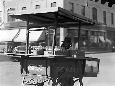 Coca-Cola Street Vendor Wooden Cart 1929 8 X 10 Photograph • $8.75