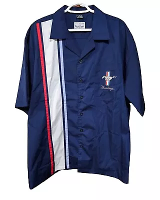 Ford Mustang Shirt Size 2XL Button Up Mechanic Pit Shirt David Carey Originals  • $34.99