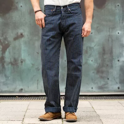 Vintage American Retro Style Wabash Striped Engineer Streetwear Workwear Pants • $55