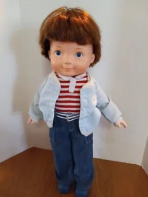 Fisher Price 16  MY FRIEND Mikey Doll 1982 Jeans And Shirt • $15.99